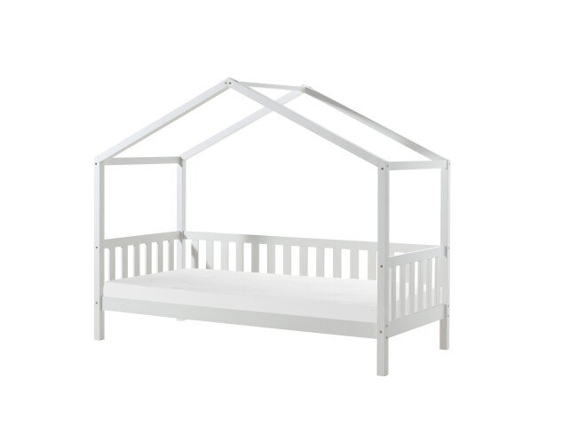 Hausbett >DALLAS< in Weiß aus Massive Kiefer - 210x170x97cm (BxHxT)
