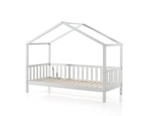 Hausbett >DALLAS< in Weiß aus Massive Kiefer - 210x170x97cm (BxHxT)