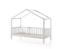 Hausbett >DALLAS< in Weiß aus Massive Kiefer - 210x170x97cm (BxHxT)