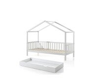 Hausbett >DALLAS< in Weiß aus Massive Kiefer...