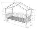 Hausbett >DALLAS< in Weiß aus Massive Kiefer - 210x170x97cm (BxHxT)