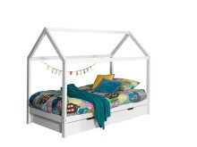 Hausbett >DALLAS< in Weiß aus Massive Kiefer...