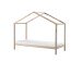 Hausbett >DALLAS< in Natur aus Massive Kiefer - 210x170x97cm (BxHxT)