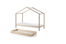 Hausbett >DALLAS< in Natur aus Massive Kiefer -...