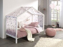 Hausbett >DALLAS< in Weiß aus Massive Kiefer - 210x170x97cm (BxHxT)