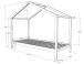 Hausbett >DALLAS< in Weiß aus Massive Kiefer - 210x170x97cm (BxHxT)