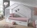 Hausbett >DALLAS< in Weiß aus Massive Kiefer - 210x170x97cm (BxHxT)