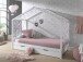 Hausbett >DALLAS< in Weiß aus Massive Kiefer - 210x170x97cm (BxHxT)