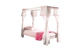 Himmelbett >PINO< in Weiß aus Skandinavische...