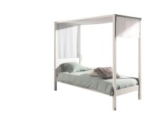 Himmelbett >PINO< in Weiß aus Skandinavische...
