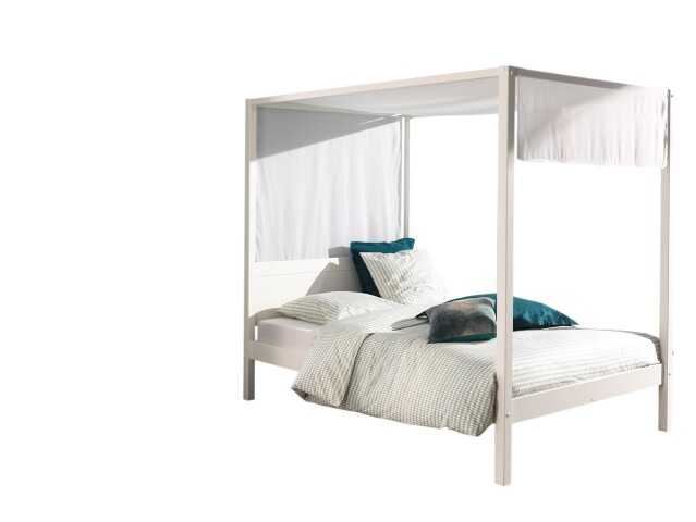 Himmelbett >PINO< in Weiß - 208x191x148 (BxHxT)