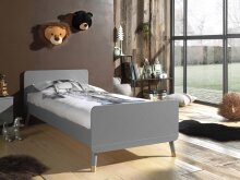 Einzelbett >BILLY< in Timeless Grau - 203,6x73,5x95...