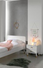 Nachtkonsole >BILLY< in Satin Weiß - 43x45,2x40 (BxHxT)