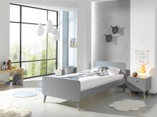 Jugendzimmer-Set >BILLY< in Timeless Grau aus Massiv Kiefer und MDF