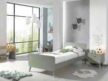 Jugendzimmer-Set >BILLY< in Olive Grün aus Massiv Kiefer und MDF