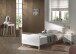 Schminktisch >BILLY< in Satin Weiß aus Massiv Kiefer und MDF - 70x129x40 (BxHxT)