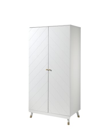 Kleiderschrank >BILLY< in Satin Weiß - 100x200x59 (BxHxT)