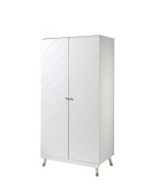 Kleiderschrank >BILLY< in Satin Weiß -...