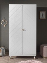 Kleiderschrank >BILLY< in Satin Weiß - 100x200x59 (BxHxT)