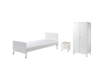 Jugendzimmer-Set >BILLY< in Satin Weiß aus...