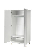Jugendzimmer-Set >BILLY< in Satin Weiß aus Massiv Kiefer und MDF