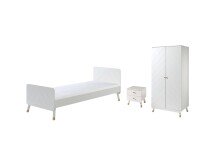 Jugendzimmer-Set >BILLY< in Satin Weiß aus...