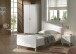 Jugendzimmer-Set >BILLY< in Satin Weiß aus Massiv Kiefer und MDF