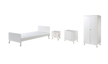 Jugendzimmer-Set >BILLY< in Satin Weiß aus...