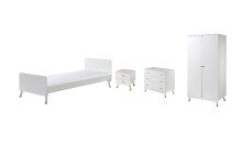 Jugendzimmer-Set >BILLY< in Satin Weiß aus...