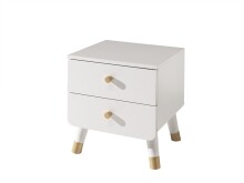 Jugendzimmer-Set >BILLY< in Satin Weiß aus Massiv Kiefer und MDF
