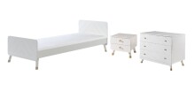Jugendzimmer-Set >BILLY< in Satin Weiß aus...