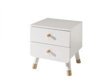 Jugendzimmer-Set >BILLY< in Satin Weiß aus Massiv Kiefer und MDF