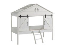 Spielbett >BARNIE< in Weiß aus Massiv Kiefer...