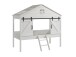 Spielbett >BARNIE< in Weiß aus Massiv Kiefer und MDF - 218,3x201,8x137cm (BxHxT)