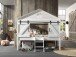 Spielbett >BARNIE< in Weiß aus Massiv Kiefer und MDF - 218,3x201,8x137cm (BxHxT)