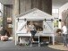 Spielbett >BARNIE< in Weiß aus Massiv Kiefer und MDF - 218,3x201,8x137cm (BxHxT)