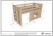 Spielbett >OLIVER< in Kiefer massiv Farbe Oak - 214,6x114,5x97,2 (BxHxT)