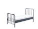 Metallbett >BRONXX< in Blau matt aus Metall - 96,5x110x206cm (BxHxT)