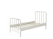 Metallbett >BRONXX< in Weiß matt aus Metall - 96,5x110x206cm (BxHxT)