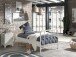 Metallbett >BRONXX< in Weiß matt aus Metall - 96,5x110x206cm (BxHxT)