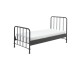 Metallbett >BRONXX< in Schwarz matt aus Metall - 96,5x110x206cm (BxHxT)