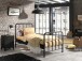 Metallbett >BRONXX< in Schwarz matt aus Metall - 96,5x110x206cm (BxHxT)