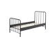 Metallbett >BRONXX< in Schwarz matt aus Metall - 96,5x110x206cm (BxHxT)