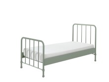 Metallbett >BRONXX< in Grün matt aus Metall -...