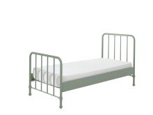 Metallbett >BRONXX< in Grün matt aus Metall -...