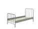 Metallbett >BRONXX< in Grün matt aus Metall - 96,5x110x206cm (BxHxT)