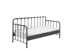 Metallbett >BRONXX< in Schwarz matt aus Metall -...
