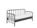 Metallbett >BRONXX< in Schwarz matt aus Metall - 96,5x110x206cm (BxHxT)