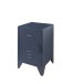 Nachtkonsole >BRONXX< in Blau matt aus Metall - 40x60x40cm (BxHxT)