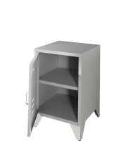 Nachtkonsole >BRONXX< in Grau matt aus Metall - 40x60x40cm (BxHxT)